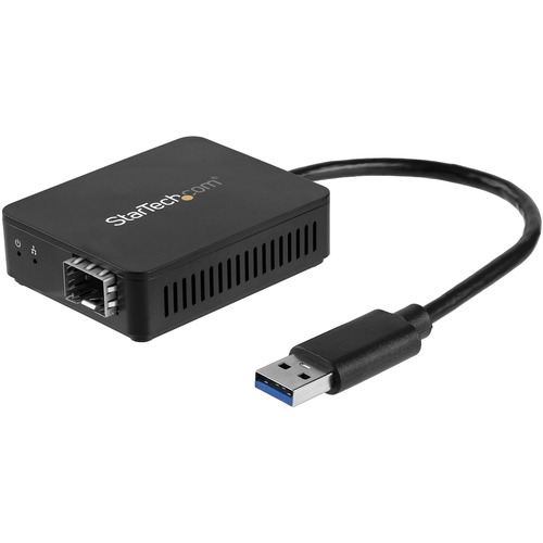 StarTech USB 3.0 to Fiber Optic Converter - USB to Open SFP Adapter - Gigabit Network Adapter Multi Mode(MMF)/Single Mode Fiber(SMF) (US1GA30SFP)