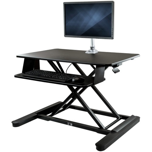 StarTech Sit-Stand Desk Converter with Monitor Arm - 35" Wide - Height Adjustable Standing Desk Solution - Arm for up to 30" Monitor (BNDSTSLGPVT)