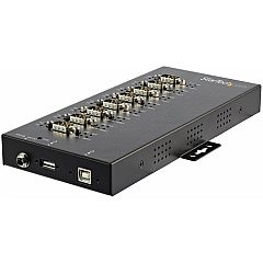 StarTech USB to RS232/RS485/RS422 8 Port Serial Hub Adapter - Industrial Metal USB 2.0 to DB9 Serial Converter - Din Rail Mountable (ICUSB234858I)