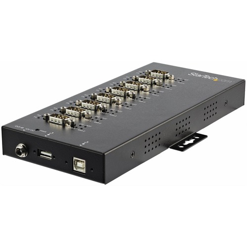 StarTech USB to RS232/RS485/RS422 8 Port Serial Hub Adapter - Industrial Metal USB 2.0 to DB9 Serial Converter - Din Rail Mountable (ICUSB234858I)