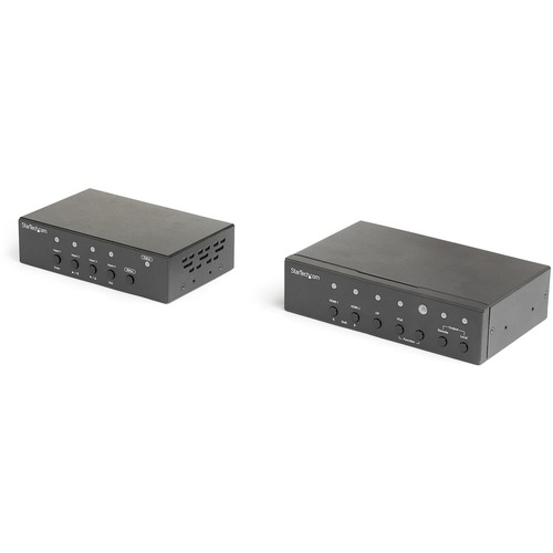 StarTech Multi-Input HDBaseT Extender Kit with Built-In Switch and Video Scaler - DisplayPort HDMI and VGA Over CAT6 or CAT5e (ST121HDBTSC)