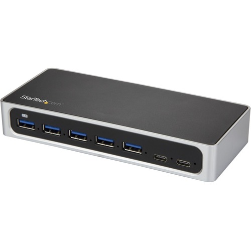 StarTech 7 Port USB C Hub with Fast Charge - 5x USB-A & 2x USB-C (USB 3.0 SuperSpeed 5Gbps) - USB 3.1 Gen 1 Adapter Hub - Self Powered (HB30C5A2CSC)