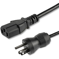 StarTech 10ft (3m) Hospital Grade Power Cord, 18AWG, NEMA 5-15P to C13, 10A 125V, Green Dot Medical Power Cable, Monitor Power Cable (PXTMG10110)