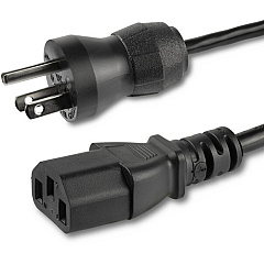 StarTech 3ft (1m) Hospital Grade Power Cord, 18AWG, NEMA 5-15P to C13, 10A 125V, Green Dot Medical Power Cable, Monitor Power Cable (PXTMG1013)