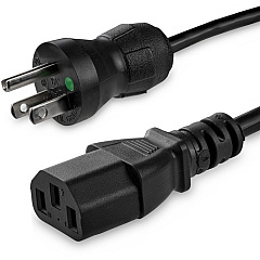 StarTech 6ft (2m) Hospital Grade Power Cord, 18AWG, NEMA 5-15P to C13, 10A 125V, Green Dot Medical Power Cable, Monitor Power Cable (PXTMG1016)