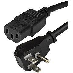StarTech 6ft (2m) Computer Power Cord, Flat 5-15P to C13, 10A 125V, 18AWG, Black Replacement AC PC Power Cord, TV/Monitor Power Cable (PXTF1016)