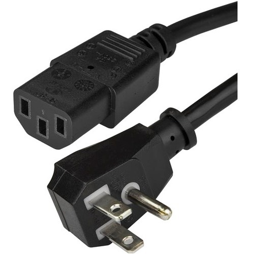 StarTech 10ft (3m) Computer Power Cord, Flat 5-15P to C13, 10A 125V, 18AWG, Black Replacement AC PC Power Cord, TV/Monitor Power Cable (PXTF10110)