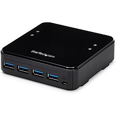 StarTech 4X4 USB 3.0 Peripheral Sharing Switch - USB Switch for Mac / Windows / Linux - 4 Port USB 3.0 Switch - USB A/B Switch (HBS304A24A)