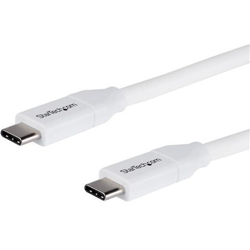 StarTech 4m 13 ft USB C to USB C Cable w/ 5A PD - M/M - White - USB 2.0 - USB-IF Certified - USB Type C Cable - USB C Charging Cable - USB C PD Cable (USB2C5C4MW)