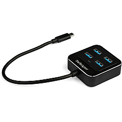StarTech 4 Port USB C Hub - USB-C to 4xUSB-A - 10Gbps USB 3.2/3.1 Gen 2 Type-C Hub - USB Bus Powered - Portable/Laptop USB Adapter Hub (HB31C4AB)