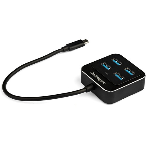 StarTech 4 Port USB C Hub - USB-C to 4xUSB-A - 10Gbps USB 3.2/3.1 Gen 2 Type-C Hub - USB Bus Powered - Portable/Laptop USB Adapter Hub (HB31C4AB)