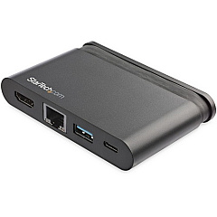 StarTech USB C Multiport Adapter - USB-C Travel Dock to 4K HDMI, 100W PD 3.0 Pass-Through, USB-A USB-C, GbE - Portable USB Type-C Dock (DKT30CHCPD)