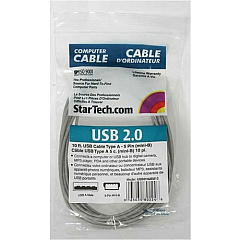 StarTech 10 ft USB 2.0 Cable - USB A to Mini B (USB2HABM10)