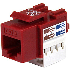 StarTech 110 Punch Type Category 6 Keystone Jack - Red (C6KEY110RD)