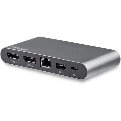 StarTech Star Tech.com USB C Dock - 4K Dual Monitor DisplayPort Docking Station - 100W Power Delivery Passthrough, GbE, 2x USB-A - Multiport Adapter (DK30C2DAGPD)