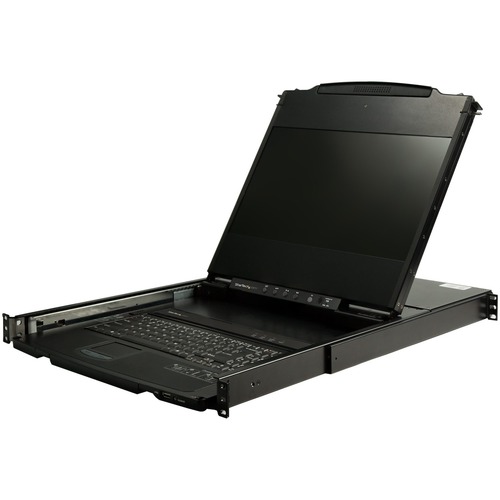 StarTech Dual Rail Rackmount KVM Console HD 1080p - DVI/VGA KVM w/17" LCD Monitor - 1U LCD KVM Server Rack Drawer w/Cables USB Support (RKCOND17HD)