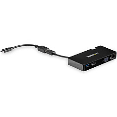 StarTech USB 3.0 Multiport Adapter + USB-C to USB-A Cable - Mac & Windows - For USB-A or USB-C laptops - HDMI & VGA - 1x USB-A Port - GbE (BNDDKT30CAHV)