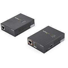 StarTech 1 Port Gigabit PoE Injector & Splitter Kit - 60W High/Ultra Power over Ethernet Injector 100m - 12V-24VDC Out 802.3bt Midspan (UPOESPLT1G)