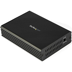 StarTech 10GbE Fiber Ethernet Media Converter 10GBASE-T- SFP to RJ45 Single Mode/Multimode Fiber to Copper Bridge 10Gbps Network (MCM10GSFP)