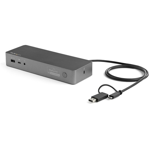 StarTech Star Tech.com USB-C & USB-A Dock - Hybrid Universal Laptop Docking Station w/ 100W Power Delivery - Dual Monitor 4K 60Hz HDMI & DisplayPort (DK30C2DPEP)