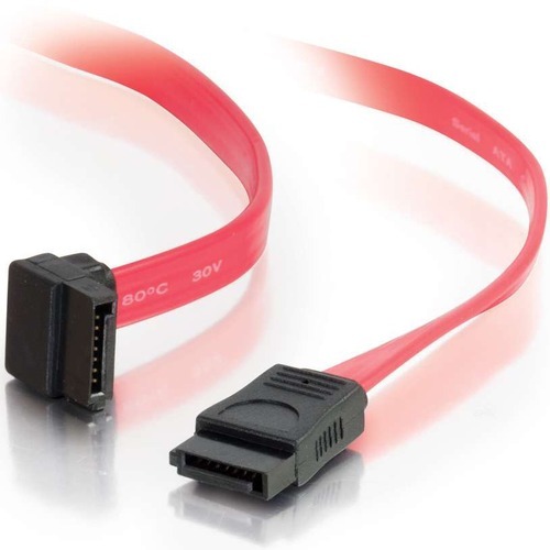 C2G 18in 7-pin 180&deg; to 90&deg; 1-Device Serial ATA Cable (10181)