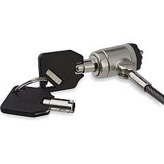 StarTech 6ft (2m) Laptop Cable Lock with Keys, Anti-Theft Keyed Security Cable for K-Slot Computer/Laptop/Device, Vinyl Coated Steel (LTLOCKKEY)