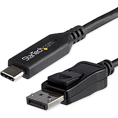StarTech 6ft/1.8m USB C to Displayport 1.4 Cable Adapter - 4K/5K/8K USB Type C to DP 1.4 Monitor Video Converter Cable - HDR/HBR3/DSC (CDP2DP146B)