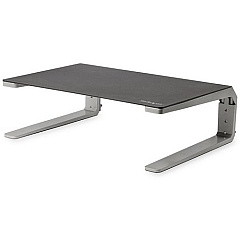 StarTech Monitor Riser Stand - For up to 32" Monitor - Height Adjustable - Computer Monitor Riser - Steel and Aluminum - Monitor Shelf with Three Height Settings (MONSTND)