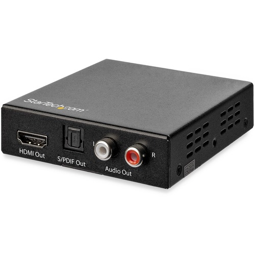 StarTech 4K HDMI Audio Extractor with 40K 60Hz Support - HDMI Audio De-embedder - HDR - Toslink Optical Audio - Dual RCA Audio - HDMI Audio - Supports the latest HDMI 2.0 specifications and HDR video pass-through and high video bandwidth up to 18Gbps 
