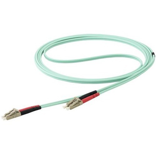 StarTech 10m OM4 LC to LC Multimode Duplex Fiber Optic Patch Cable- Aqua - 50/125 - Fiber Optic Cable - 40/100Gb - LSZH (450FBLCLC10)