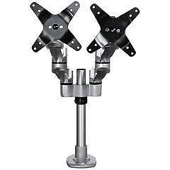 StarTech Desk Mount Dual Monitor Arm - Premium Articulating Desktop VESA Mount up to 27" Displays - Height Adjustable - Clamp/Grommet (ARMDUALPS)