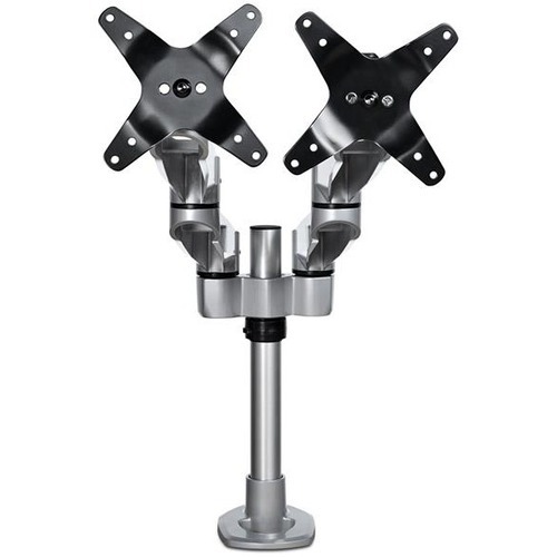 StarTech Desk Mount Dual Monitor Arm - Premium Articulating Desktop VESA Mount up to 27" Displays - Height Adjustable - Clamp/Grommet (ARMDUALPS)