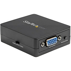 StarTech Composite to VGA Video Converter - 1920x1200 - Composite Video Scaler - S Video to VGA Adapter (VID2VGATV3)