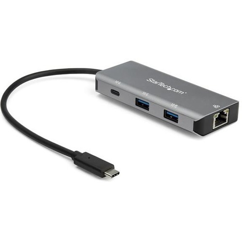 StarTech 3 Port USB C Hub with Gigabit Ethernet - 2x USB-A/1x USB-C - SuperSpeed 10Gbps USB 3.1/3.2 Gen 2 Type C Hub - USB Bus Powered (HB31C2A1CGB)