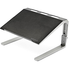 StarTech Adjustable Laptop Stand - Heavy Duty Steel & Aluminum - 3 Height Settings - Tilted - Ergonomic Laptop Riser for Desk (LTSTND)