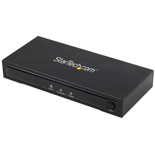 StarTech S-Video or Composite to HDMI Converter with Audio - 720p - NTSC & PAL - Analog to HDMI Upscaler - Mac & Windows (VID2HDCON2)