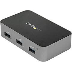 StarTech 4 Port USB C Hub with Power Adapter, USB 3.1/3.2 Gen 2 (10Gbps), 4x USB Type A, Self Powered, Fast Charge Port, Mountable (HB31C4AS)
