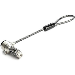 StarTech Universal Laptop Cable Lock Expansion Loop - Add a 6" 4-Digit Combination K-Slot Lock to Secure Multiple Devices - Anti Theft (BRNCHLOCK)
