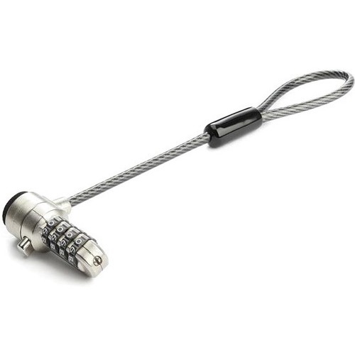 StarTech Universal Laptop Cable Lock Expansion Loop - Add a 6" 4-Digit Combination K-Slot Lock to Secure Multiple Devices - Anti Theft (BRNCHLOCK)