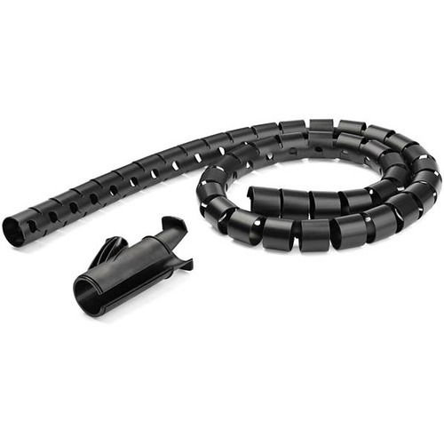 StarTech 2.5m / 8.2ft Cable Management Sleeve - Spiral - 45mm/1.8" Diameter - W/ Cable Loading Tool - Expandable Coiled Cord Organizer (CMSCOILED4)