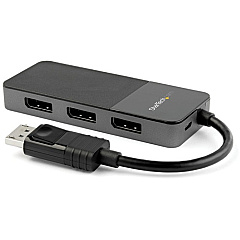 StarTech 3-Port Multi Monitor Adapter, DisplayPort 1.4 to Triple 4K DP Video Splitter or Dual 4K, DisplayPort MST Hub Display Adapter (MST14DP123DP)