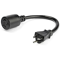 StarTech 3ft (1m) Heavy Duty Extension Cord, NEMA L5-20R to NEMA 5-20P Black Extension Cord, 13A 125V, 12AWG, Heavy Gauge Power Cable (PAC520PLR3)