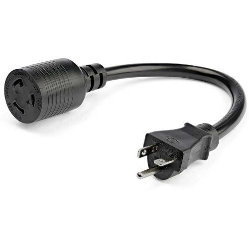 StarTech 3ft (1m) Heavy Duty Extension Cord, NEMA L5-20R to NEMA 5-20P Black Extension Cord, 13A 125V, 12AWG, Heavy Gauge Power Cable (PAC520PLR3)