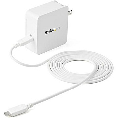 StarTech USB C Wall Charger - 60W PD 1m cable - Portable Travel USB Type C Fast Charge Universal Laptop Adapter - USB IF/ETL Certified (WCH1C)