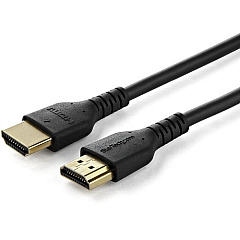 StarTech 2m Premium Certified HDMI 2.0 Cable with Ethernet - 6ft High Speed UHD 4K 60Hz HDR Durable Rugged Ultra HD HDMI Monitor Cord (RHDMM2MP)