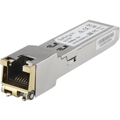 StarTech Juniper SFP-1GE-FE-E-T Compatible SFP Module - 1000BASE-T - 1GE Gigabit Ethernet SFP to RJ45 Cat6/Cat5e Transceiver - 100m (SFP1GEFEETST)
