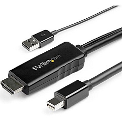 StarTech 10 ft. (3 m) HDMI to DisplayPort Cable - 4K 30Hz - USB-powered - Active HDMI to DisplayPort Cable (HD2DPMM10)