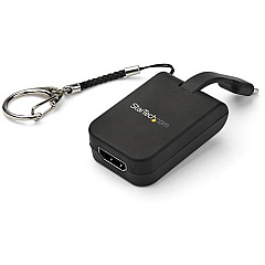 StarTech Compact USB C to HDMI Adapter - 4K 30Hz USB Type-C to HDMI Video Display Converter w/ Keychain Ring- Thunderbolt 3 Compatible (CDP2HDFC)