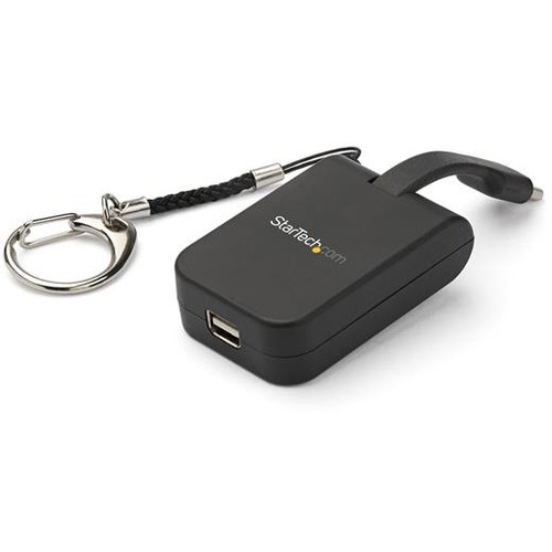StarTech Compact USB C to Mini DisplayPort Adapter - 8K 60Hz DSC/4K USB-C to mDP 1.4 Video Converter w/Keychain Ring - TB3 Compatible (CDP2MDPFC)
