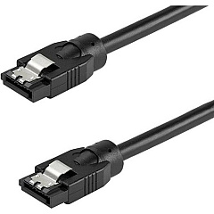 StarTech 0.6 m Round SATA Cable - Latching Connectors - 6Gbs SATA Cord - SATA Hard Drive Power Cable - Lifetime Warranty (SATRD60CM)